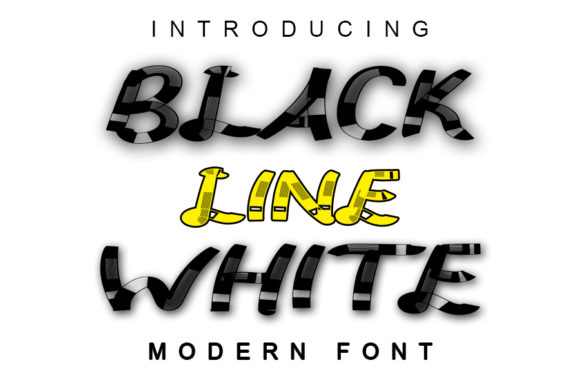 Black Line White Font for Web Design