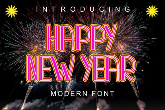 Happy New Year Font for Business