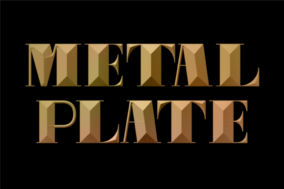 Metal Plate Font for Bold Designs