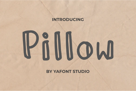 Pillow: A Simple, Neat Display Font